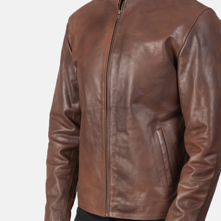 Mens Alex Brown Leather Biker Jacket5976-9-1568469071860